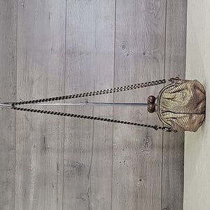 Erva Design Gold Snake Skin Embossed Clutch Shoulder Bag Handbag